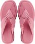 Lina Locchi Slippers Dames Sandalen Instappers Damesschoenen Leer Blokhak L1136 Roze - Thumbnail 3