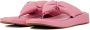 Lina Locchi Slippers Dames Sandalen Instappers Damesschoenen Leer Blokhak L1136 Roze - Thumbnail 6