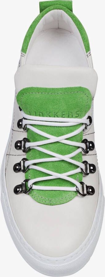 Linkkens Kobe low top lace nappa suede off white lime