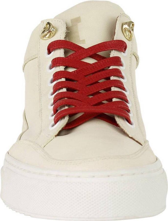Linkkens Kobe sneaker mid top lace offwhite red - Foto 4