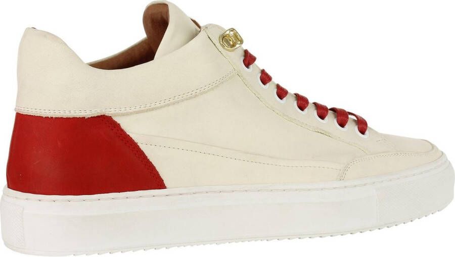 Linkkens Kobe sneaker mid top lace offwhite red - Foto 5