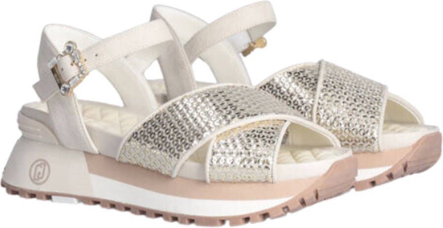 Liu Jo Dames Plateau Sandalen met pailetten Light Gold