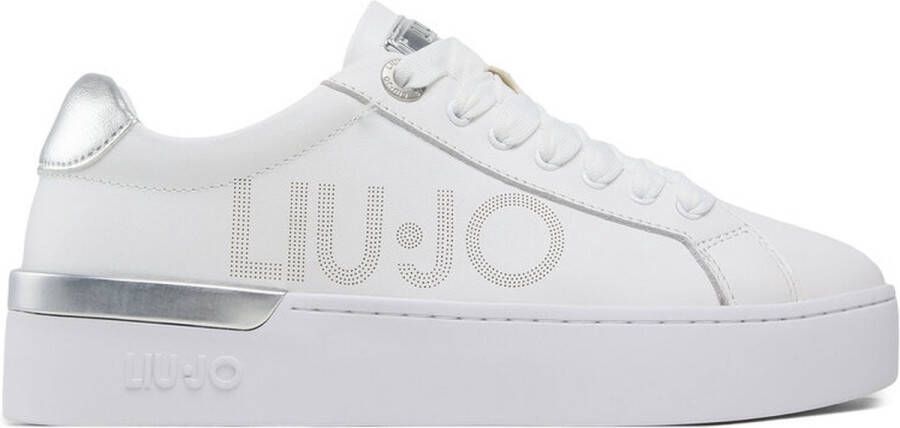 Liu-Jo LIUJO BA3025 Silvia 65 Sneakers en Cuir 04370 White Silver Taille