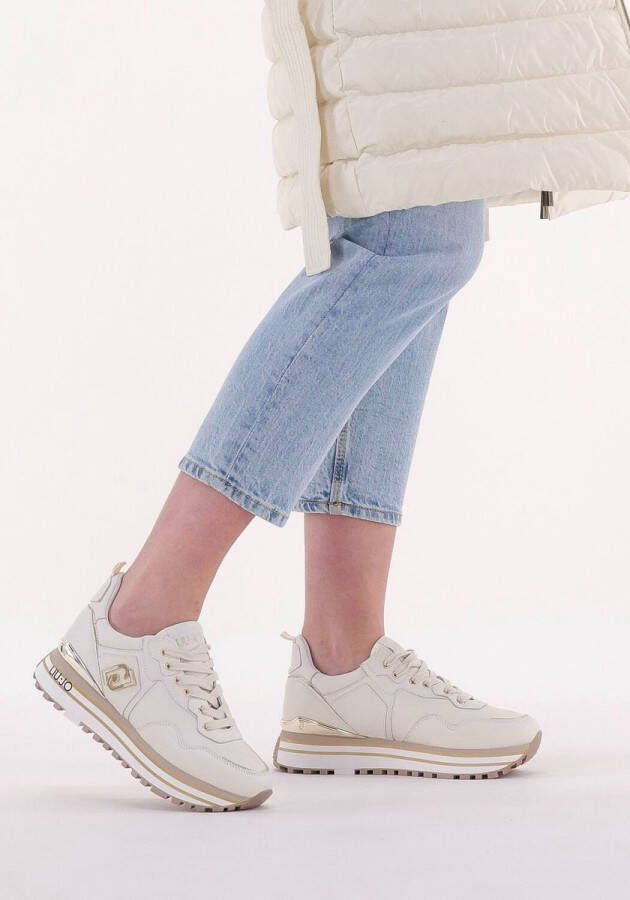 Liu Jo Maxi Wonder 01 Lage sneakers Leren Sneaker Dames Wit