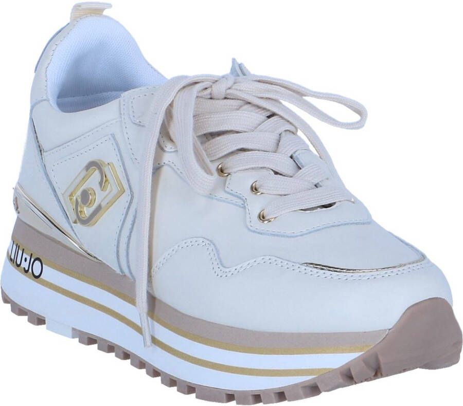 Liu Jo Maxi Wonder 01 Lage sneakers Leren Sneaker Dames Wit