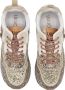 Liu Jo leren plateau sneakers met glitters roségoud - Thumbnail 8