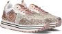 Liu Jo leren plateau sneakers met glitters roségoud - Thumbnail 5