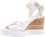 Liu Jo Nicole leren sleehakken wit goud - Thumbnail 4