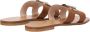Liu Jo Bruin Leren Platte Schoenen met Logo Sliders Brown Dames - Thumbnail 2