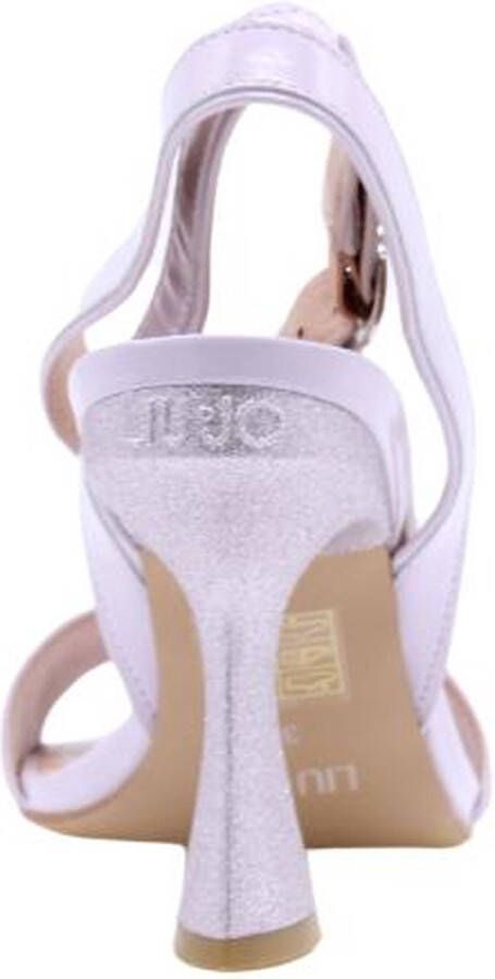 Liu Jo Hoge hak sandalen met jacquard-logo Purple Dames - Foto 3