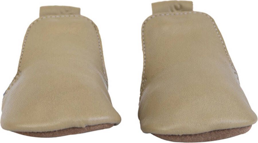 Lodger Baby Slofjes Beige Stepper Leer Suede Buitenzool Eerste Slofjes Perfecte Pasvorm Stevig 6-12M