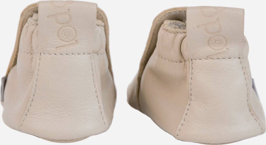 Lodger Baby Slofjes Creme Stepper Leer Suede Buitenzool Eerste Slofjes Perfecte Pasvorm Stevig 3-6M