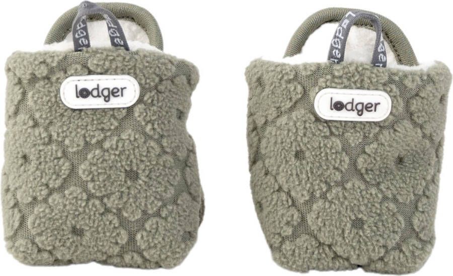 Lodger Babysloffen winter Antislip Fleece Klittenband 12-18M Groen