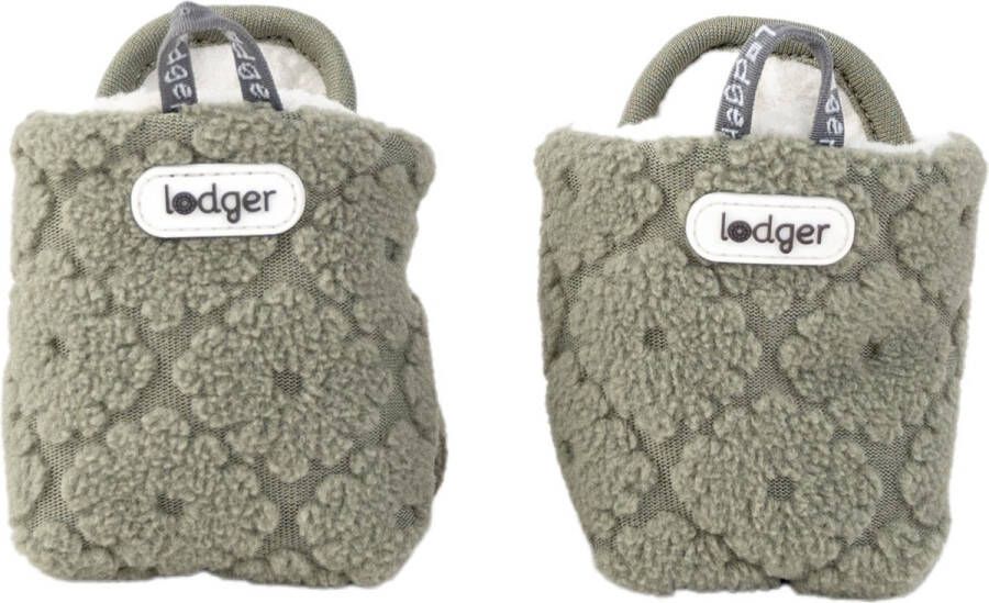 Lodger Babyslofjes 0-3 maanden Groen Slipper Folklore 100% Fleece Klittenbandsluiting Slofjes die blijven zitten - Foto 3