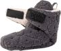 Lodger Babyslofjes 12-18 maanden Zwart Slipper Folklore 100% Fleece Klittenbandsluiting Slofjes die blijven zitten - Thumbnail 2