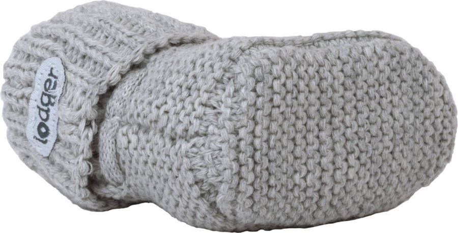 Lodger Newborn Slofjes 0-6M Grijs 100% Katoen Slipper Knit - Foto 3