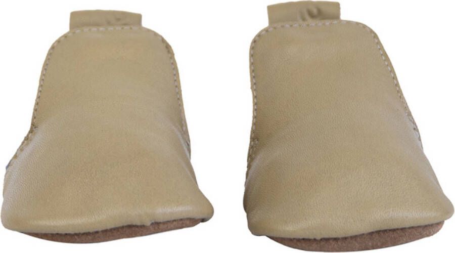 Lodger Slofjes Beige Stepper Leer Suede Buitenzool Eerste Loopschoentjes Perfecte Pasvorm Stevig 3-6M