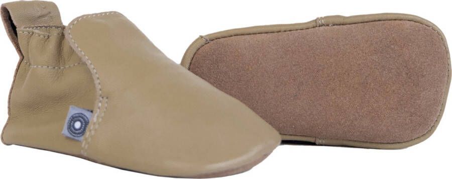 Lodger Slofjes Beige Stepper Leer Suede Buitenzool Eerste Loopschoentjes Perfecte Pasvorm Stevig 3-6M