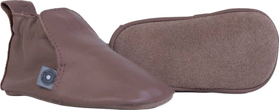 Lodger Slofjes Bruin Stepper Leer Suede Buitenzool Eerste Loopschoentjes Perfecte Pasvorm Stevig 6-12M