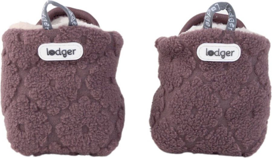 Lodger Fleece Sloffen Slipper Folklore 100% Fleece -6M Klittenbandsluiting Slofjes die blijven zitten Mauve - Foto 2