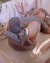 Lodger Zomer Baby Slofjes 17 Paars Luchtig Katoen Antislip Drukknoopsluiting 6-12M Slipper Ciumbelle - Thumbnail 3