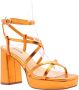Lola Cruz Hoge hak sandalen met stoffen details Orange Dames - Thumbnail 11