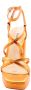 Lola Cruz Hoge hak sandalen met stoffen details Orange Dames - Thumbnail 15