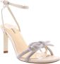 Lola Cruz Glitter Bow Hoge Hak Sandalen Beige Dames - Thumbnail 10