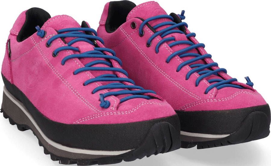 Lomer Bio Naturale Low MTX Dames Wandelschoenen Passion Roze Suède 50082.A.25