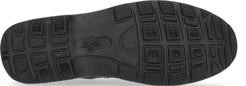 Lomer New Valiant Dames Veterschoenen Black Zwart Leer