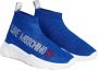 Love Moschino Sock Runner Low Glitter Blue - Thumbnail 2