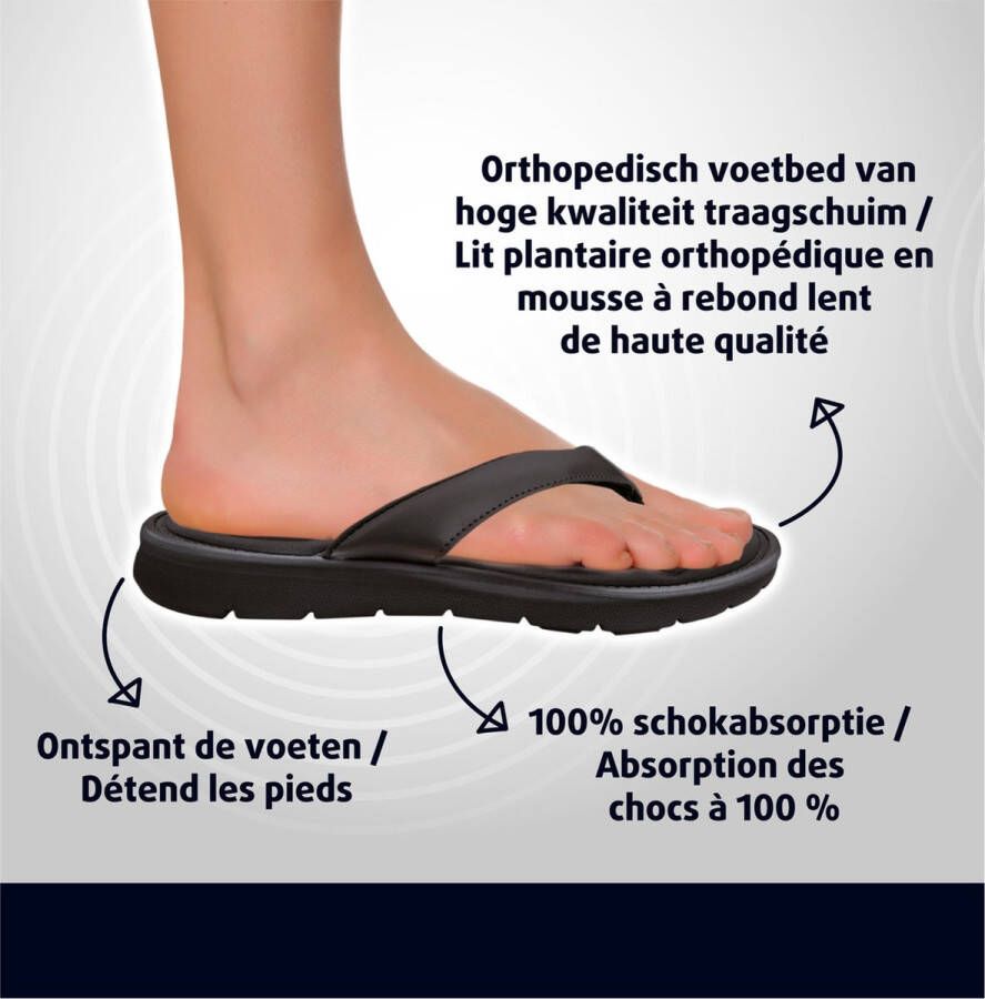 Lucovitaal Orthopedische Slipper Zwart -44 1 paar - Foto 3