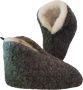 LuLu wonen LuLu- Grijze wollen Sloffen Pantoffels met antislip zool enkelhoog en - Thumbnail 9