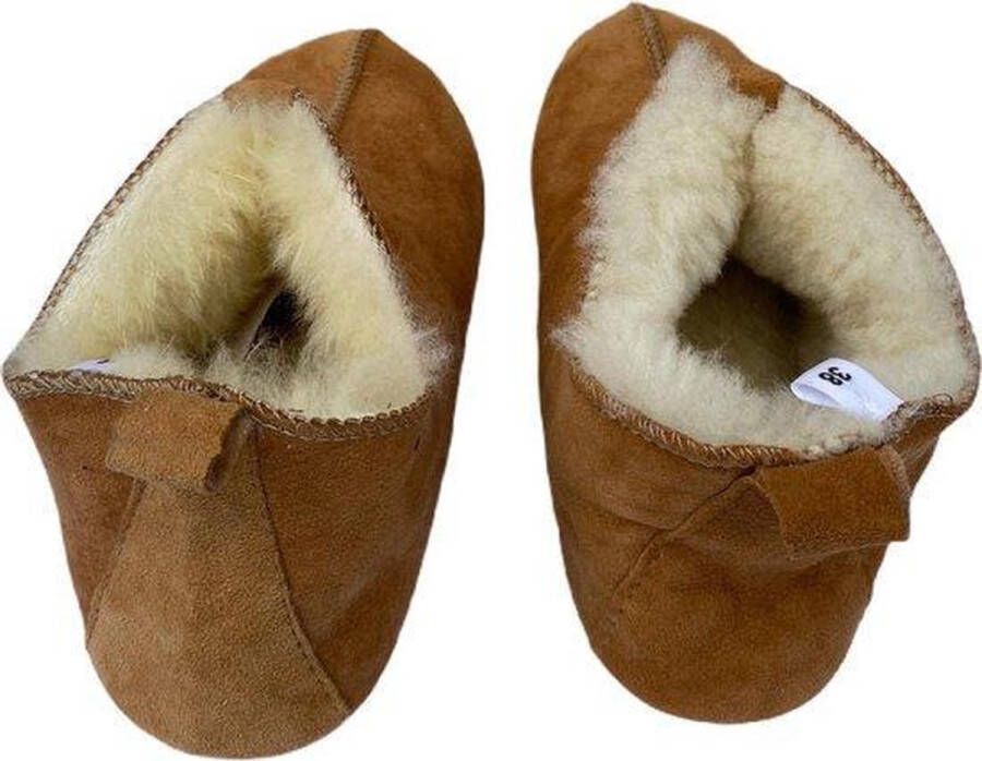 LuLu wonen LuLu- Leren sloffen pantoffels gevoerd met Schapenvacht