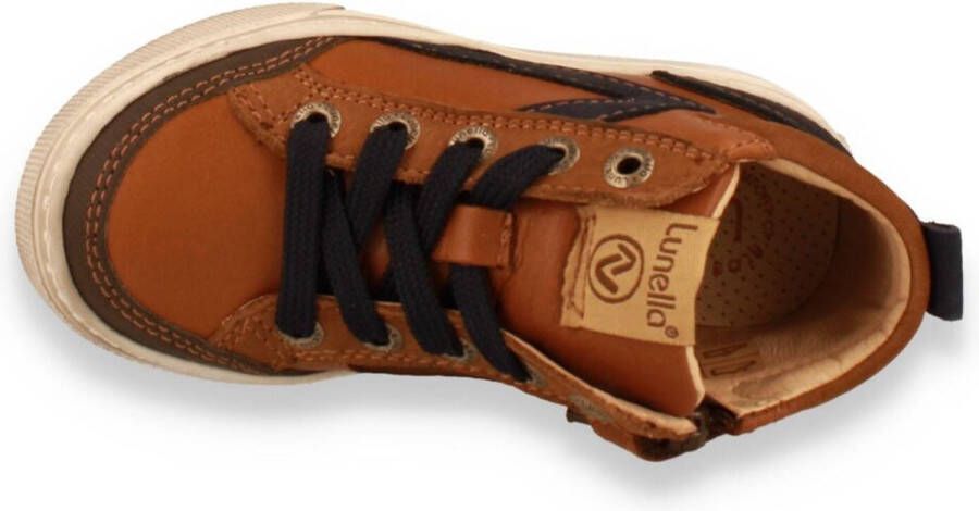 Lunella Sneaker Hoog Jongen Cognac COGNA