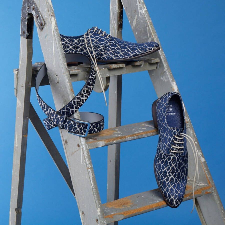 Lureaux Blue Breeze Kleurrijke Schoenen Voor Heren Veterschoenen Met Print