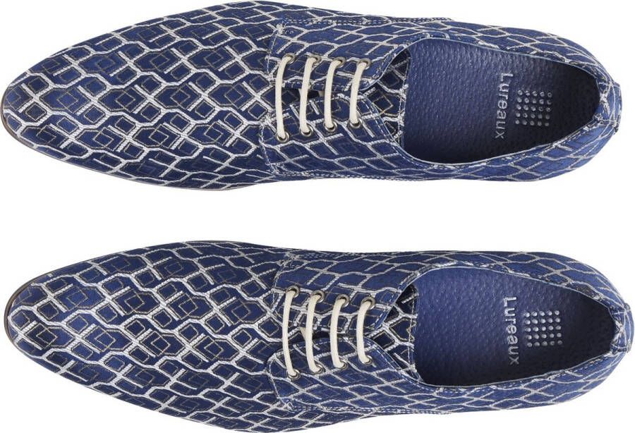 Lureaux Blue Breeze Kleurrijke Schoenen Voor Heren Veterschoenen Met Print