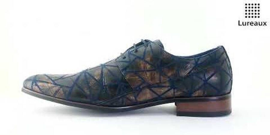 Lureaux Bronzi Triangle Kleurrijke Schoenen Voor Heren Veterschoenen Met Print