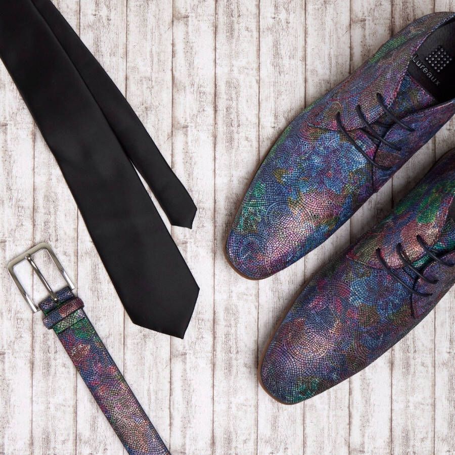 Lureaux Colorful Wizard Kleurrijke Schoenen Voor Heren Veterschoenen Met Print - Foto 2
