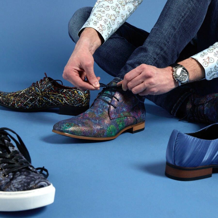 Lureaux Colorful Wizard Kleurrijke Schoenen Voor Heren Veterschoenen Met Print - Foto 10