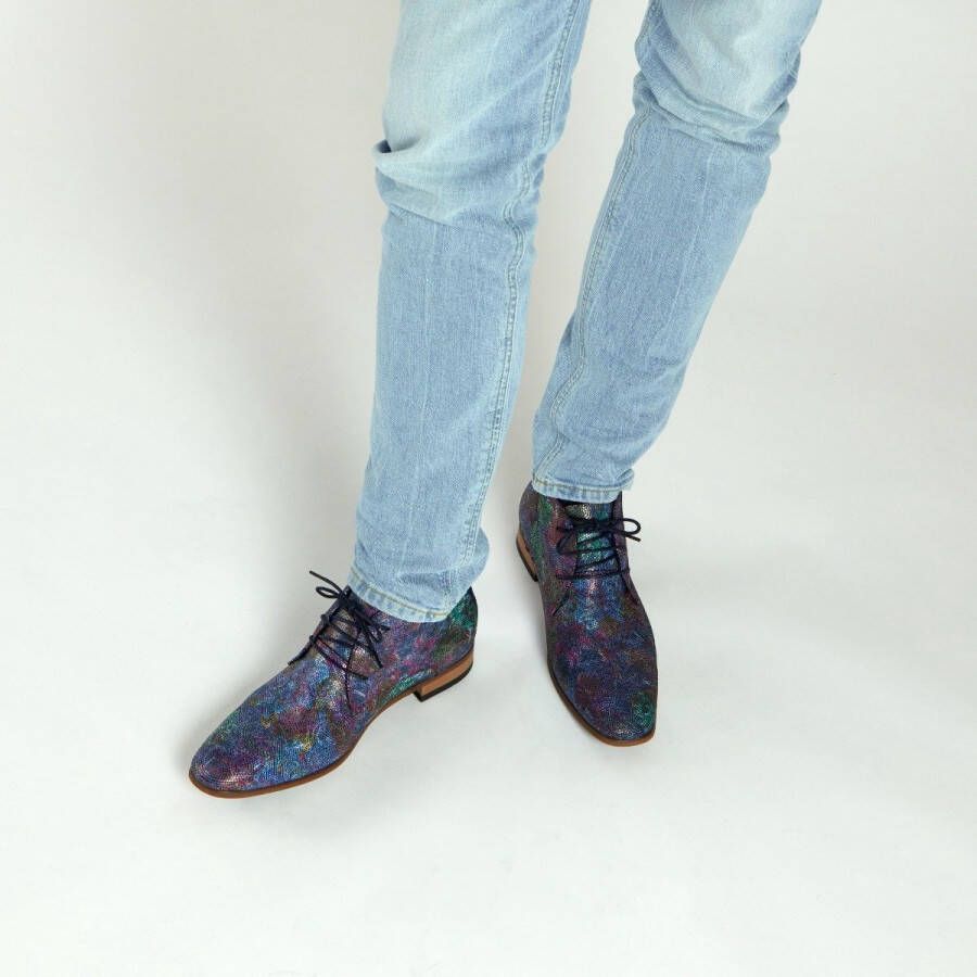 Lureaux Colorful Wizard Kleurrijke Schoenen Voor Heren Veterschoenen Met Print - Foto 4