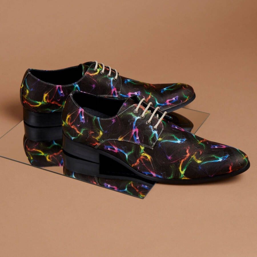 Lureaux Coloristo Kleurrijke Schoenen Voor Heren Veterschoenen Met Print