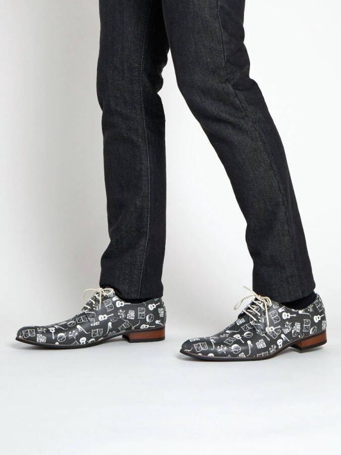 Lureaux Melo Vibes Kleurrijke Schoenen Voor Heren Veterschoenen Met Print