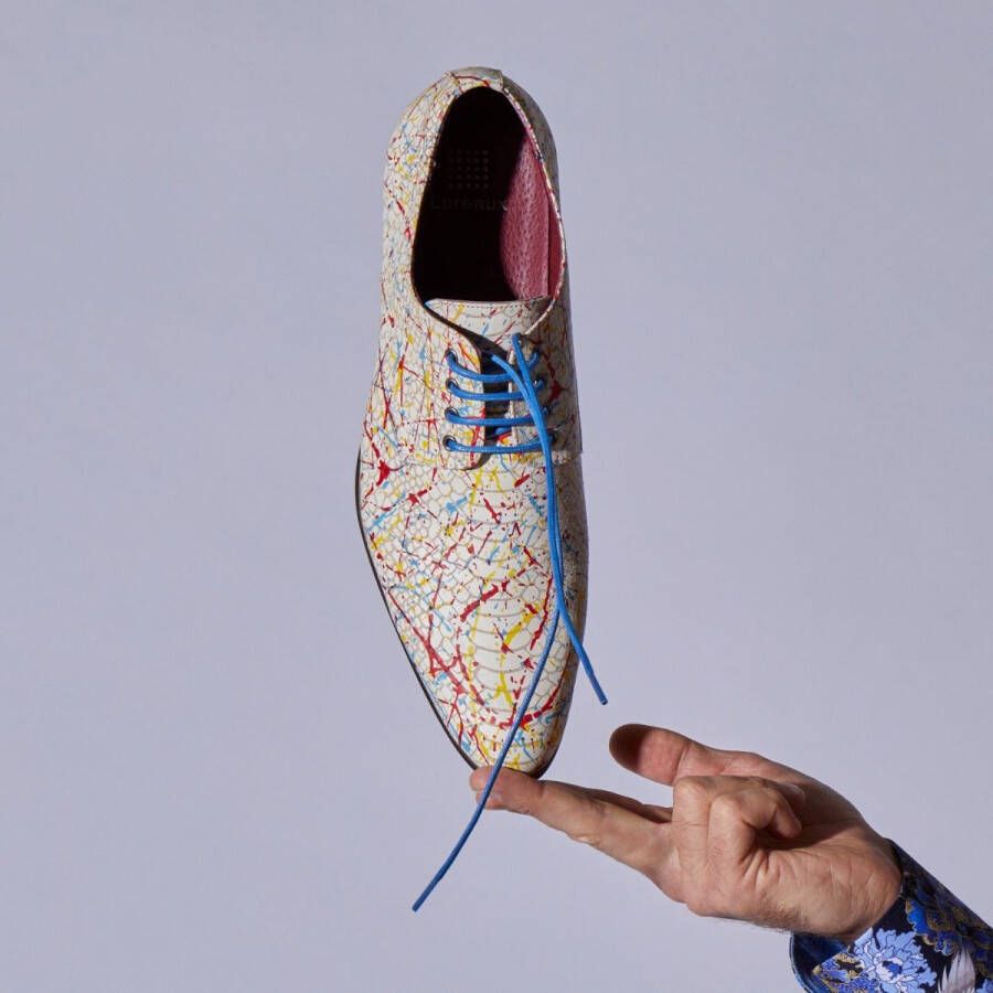Lureaux Paintly Kleurrijke Schoenen Voor Heren Veterschoenen Met Print