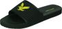 Lyle & Scott Easy Slide Badslippers Slippers flip flops Heren Zwart - Thumbnail 10