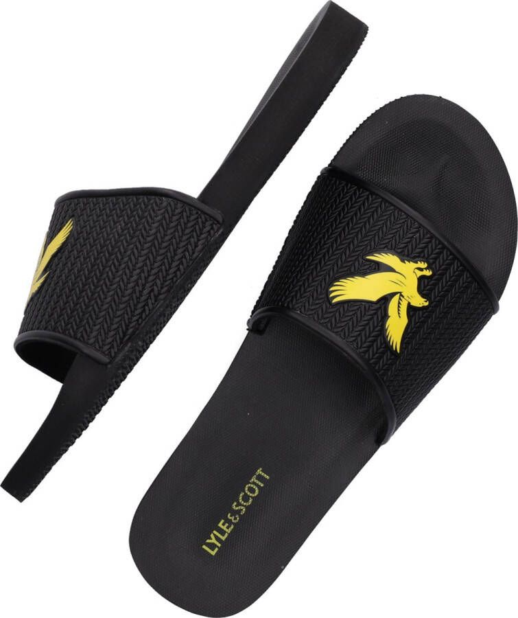 Lyle & Scott Easy Slide Badslippers Slippers flip flops Heren Zwart - Foto 6