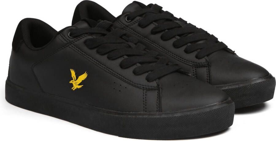 Lyle & Scott Lyle and Scott Whitburn Sneaker Zwart Leer Heren