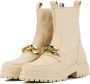 Mace Vrouwen Nubuck Enkellaarsjes Laarzen Damesschoenen P7278ASS Beige - Thumbnail 5