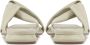 Mace Slippers Dames Sandalen Instappers Damesschoenen Leer Blokhak M1118 Gebroken wit - Thumbnail 6