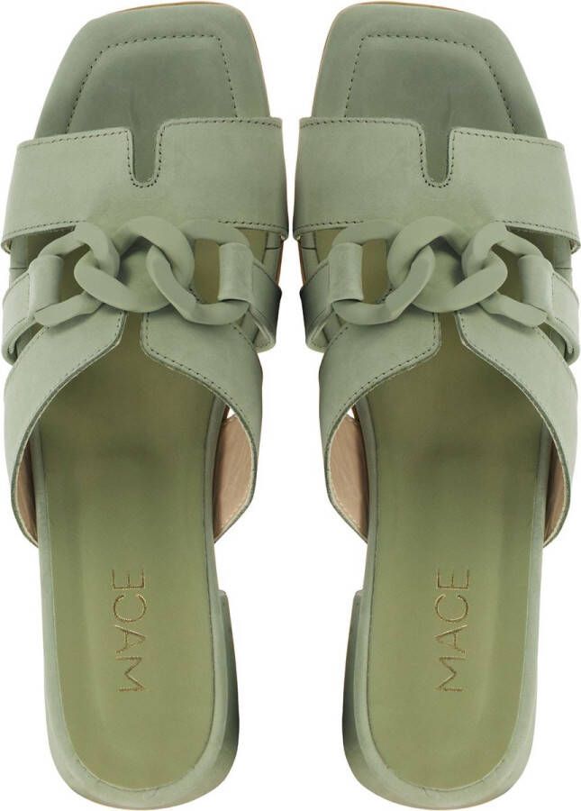 Mace Slippers Slides Dames M1119 nub Groen